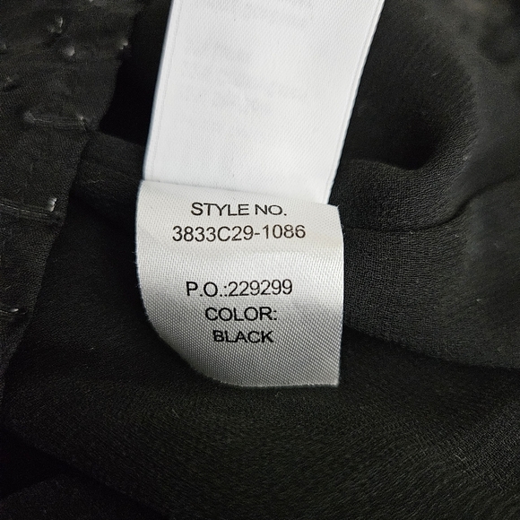 Paige Shandi Blouse Silk Black Ruffle Flutter One Shoulder Lined Top Large - Picture 10 of 10